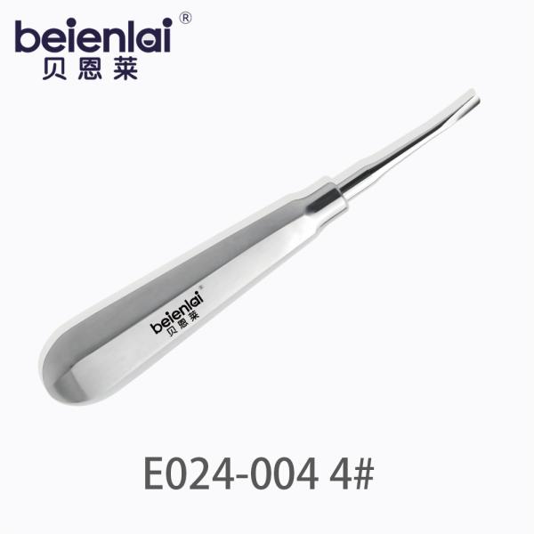 Benlai Dental Elevator E024-004 KXL 4#, Curved 3.0 Tip, Hollow Hexagonal Handle